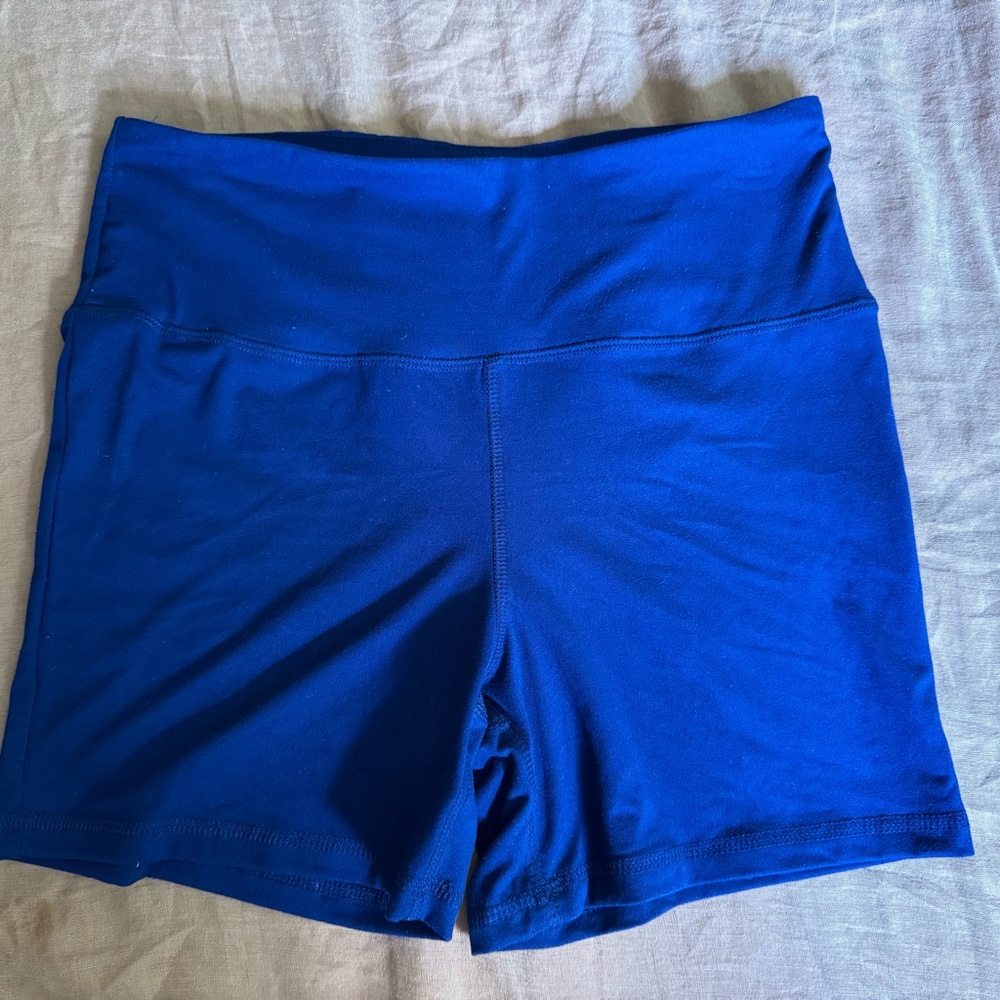 Ultra Flirt Blue Athletic Shorts High Waist